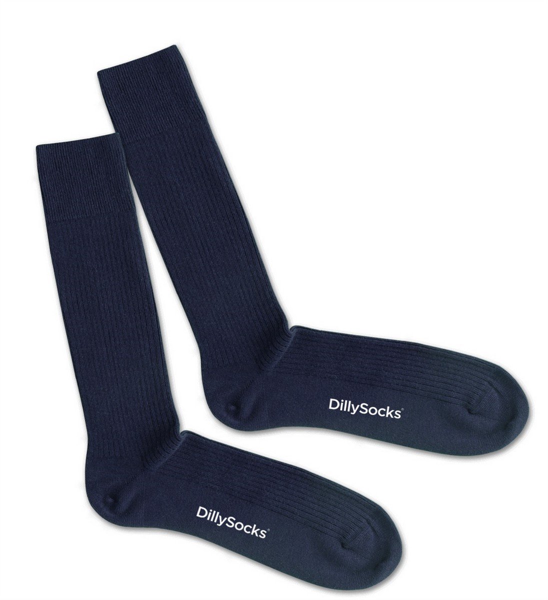 DillySocks Ribbed Dark Navy Sock 41-46