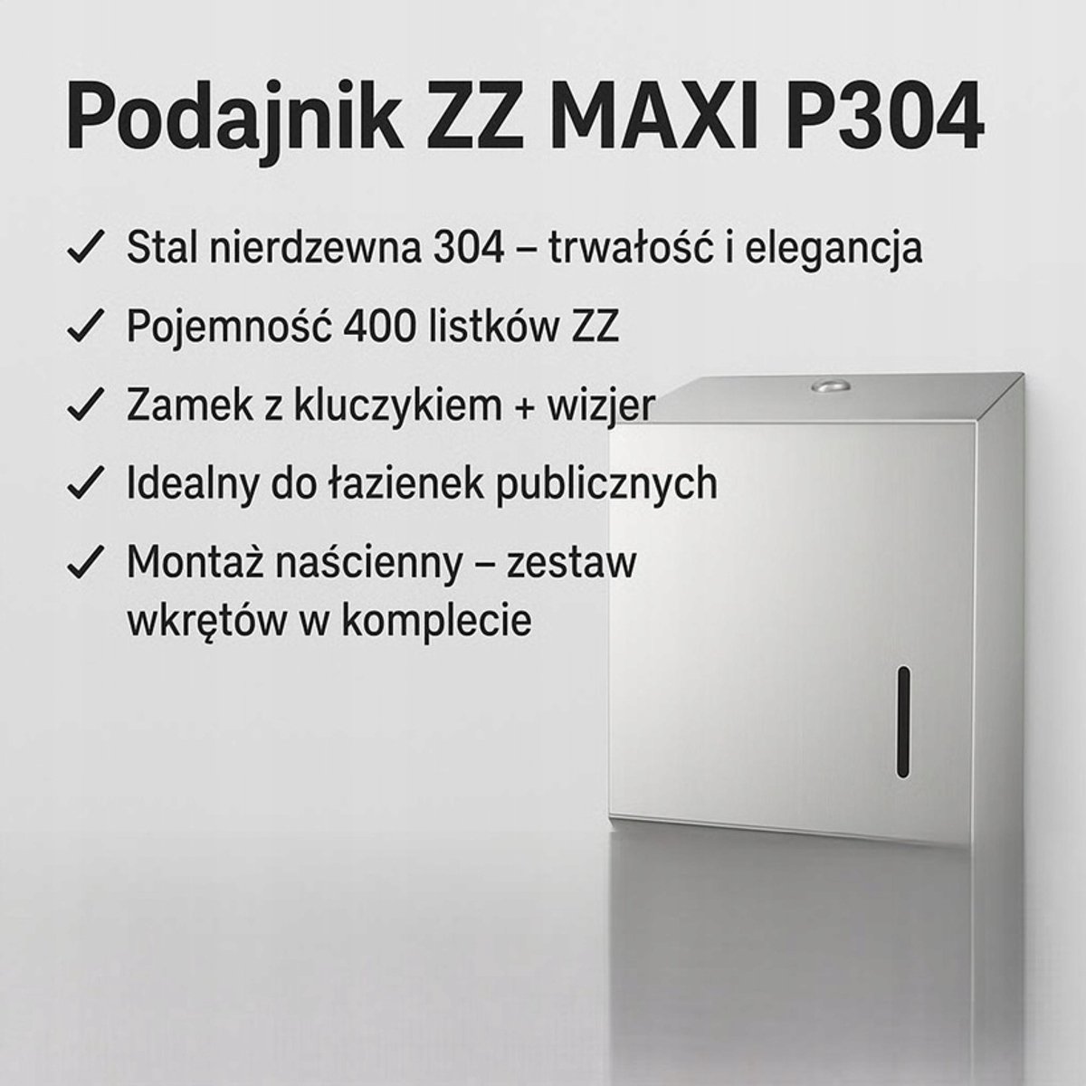 RVS Handdoekdispenser ZZ MAXI P304 - Stijlvol en Duurzaam