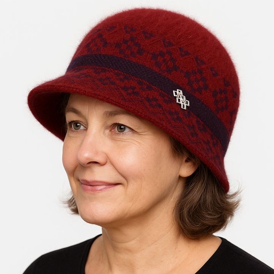 KIJSKKOPO Vest Dames,Gebreide Vesten Voor Middelbare En Oudere Leeftijd, Legergroene Reversknopen Pioenroos Bloemen Jacquard Gebreide Jas Met Zak Oude Dame Oma Getailleerd Jassen Bovenkleding Paars