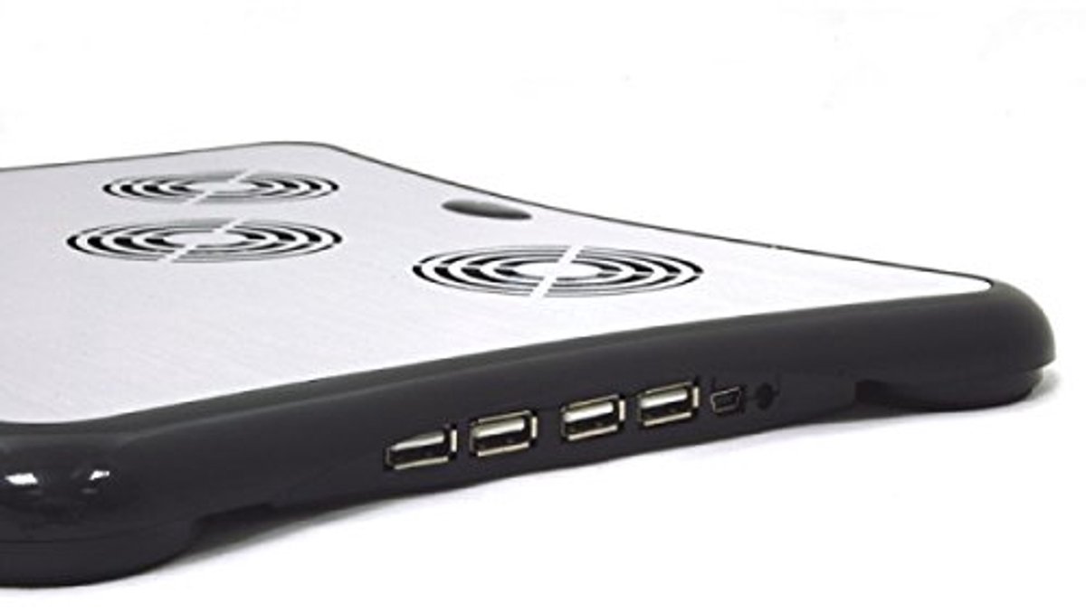 Koelpad voor laptop met 4 USB-poorten en 3 ventilatoren - Geschikt voor 15,6 inch laptops