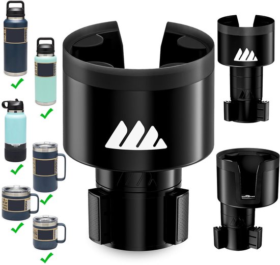 Auto Bekerhouder Expander Adapter 2 In1 Voertuig Gemonteerde Auto Bekerhouder En Organizer 360 Draaibare Verstelbare Basis Universele Auto Bekerhouder Compatibel Met Alle Soorten Interieur Reiniging