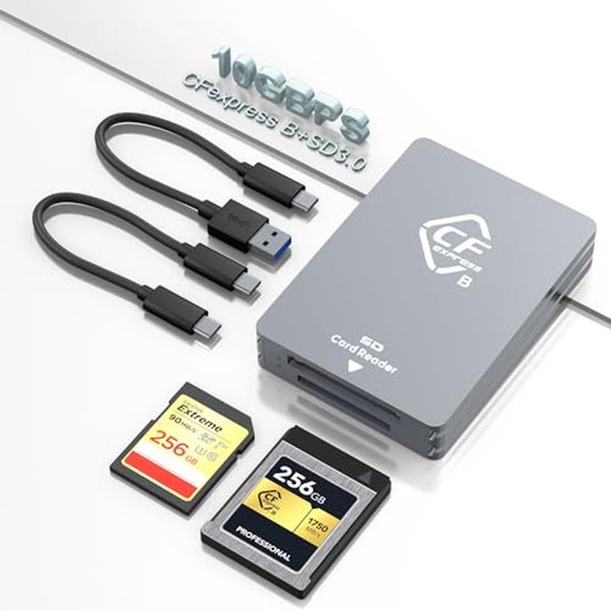 Lettore Di Schede CFexpress Tipo B 2-in-1 - USB 3.2 Gen 2 10 Gbps - Compatibile USB-C E USB-A