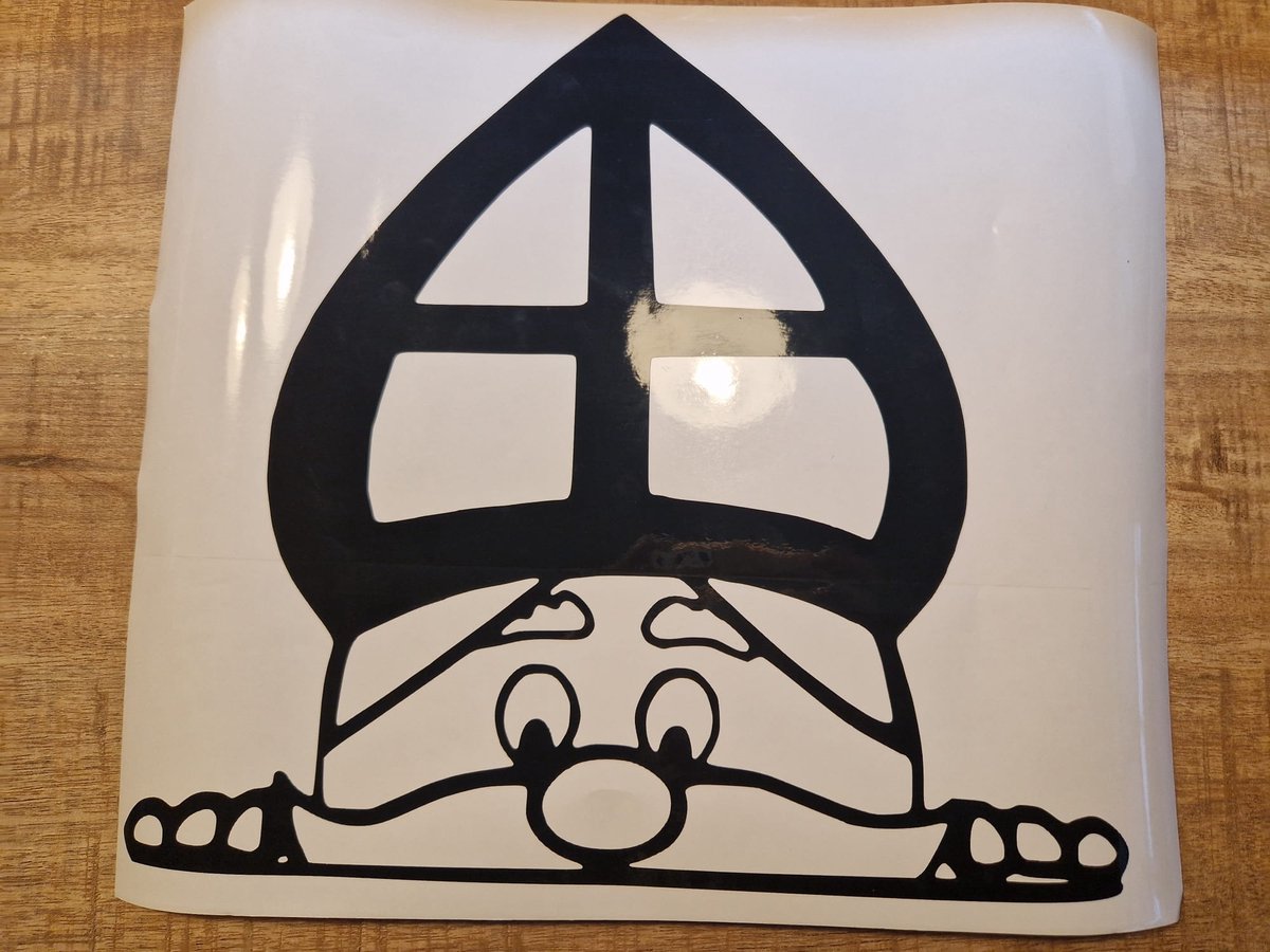 Herbruikbare raamsticker gluursint 50x50cm