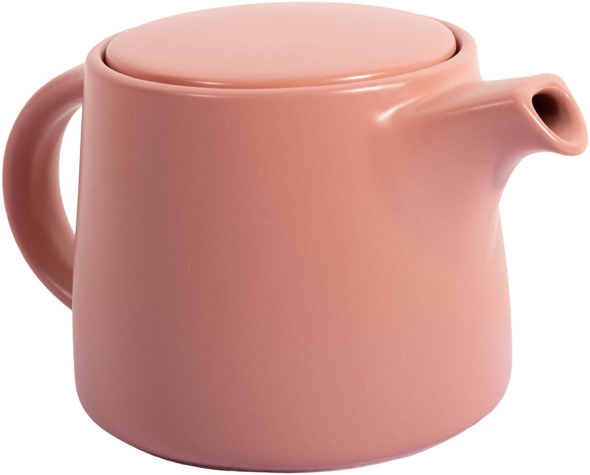 Point-Virgule theepot uit steengoed Rose Sand met infuser uit rvs 8x7x7cm