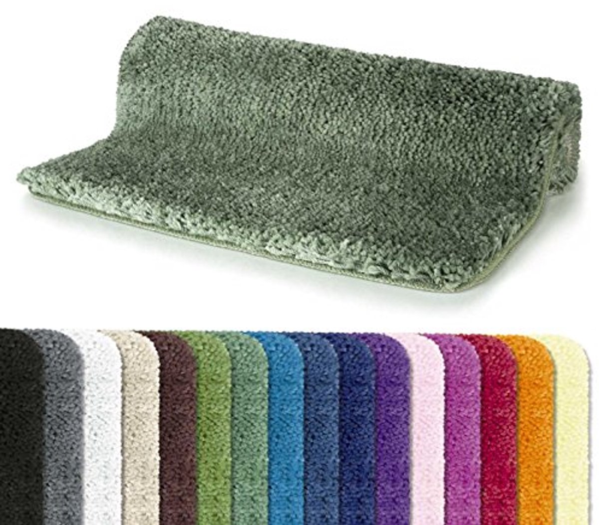 Groene badmat van 100% polyester en microvezel voor de badkamer