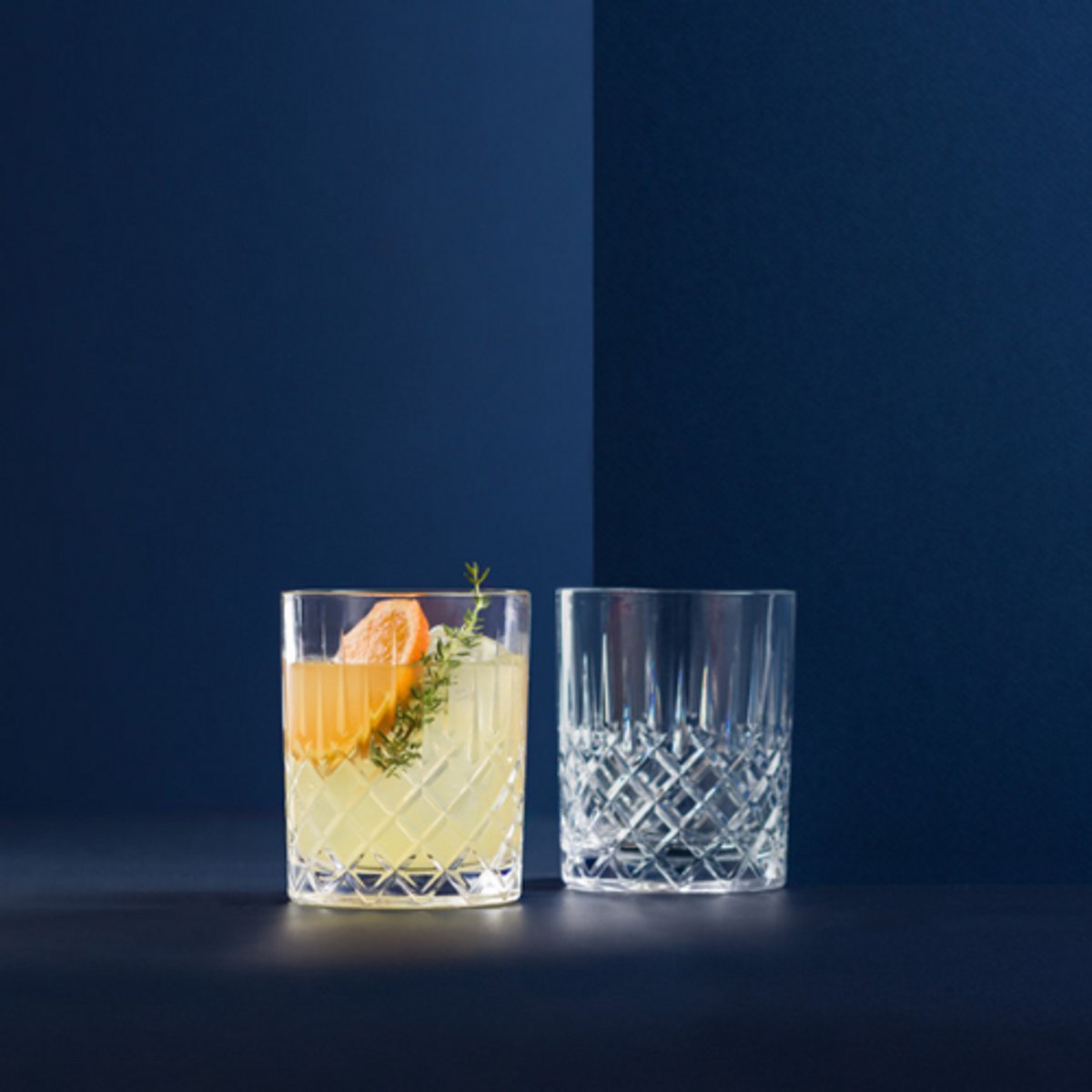 Tumblerglazen Set van 2 – 310 ml – Elegant Geslepen Design – Luxe Glazen voor Whisky, Water & Desserts
