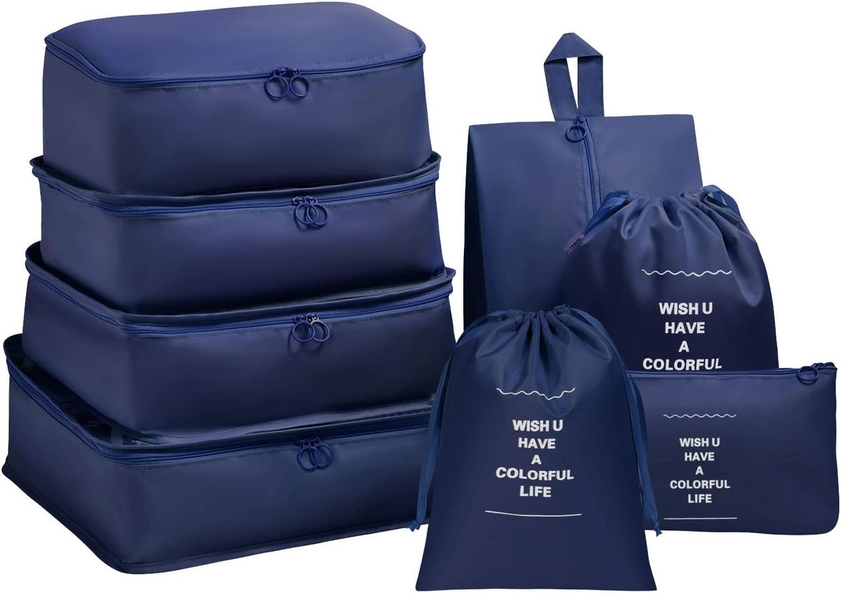 Candala Opbergzakken Set van 8 PA Organizer, Compressie, Luchtdicht
