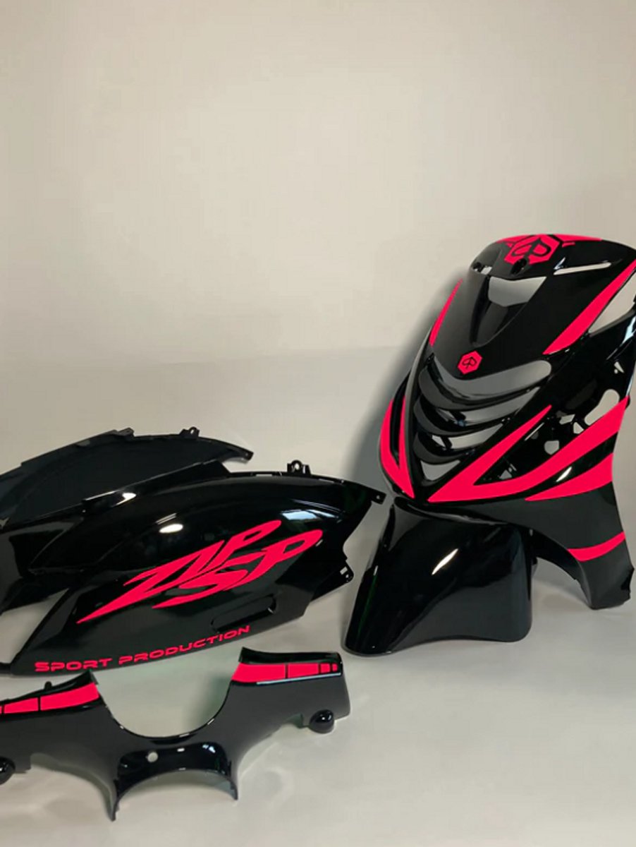 Piaggio Zip Stickerset - Sport Production - Fluor roze