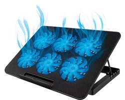 Jacked® X6 Laptop Cooler - Laptop Standaard - Fluisterstil met 6 ventilators - Laptop Koeler