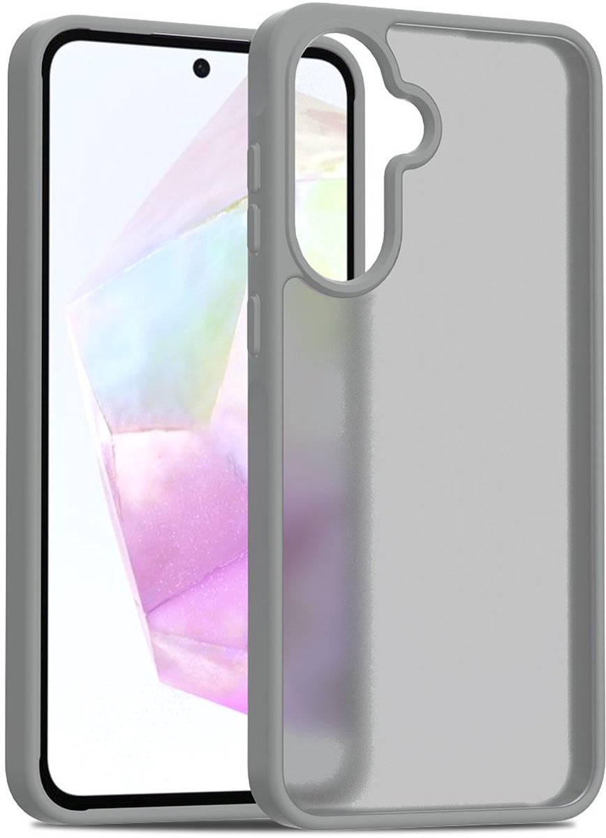 Hoesje geschikt voor Samsung A36 / Samsung A56 Hoesje - Solidenz Frosted - Titanium
