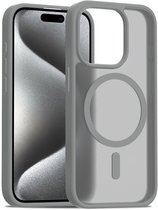Solidenz Hoesje - Geschikt voor iPhone 15 Pro Max - FrostMag Backcover geschikt voor MagSafe - Titanium