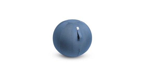 Backerz Zitbal 75 CM - Zitballen met Hoes Linnen - Ergonomische Bureaustoel Kantoor en Thuis - Luxe Yoga Bal - Donker Blauw