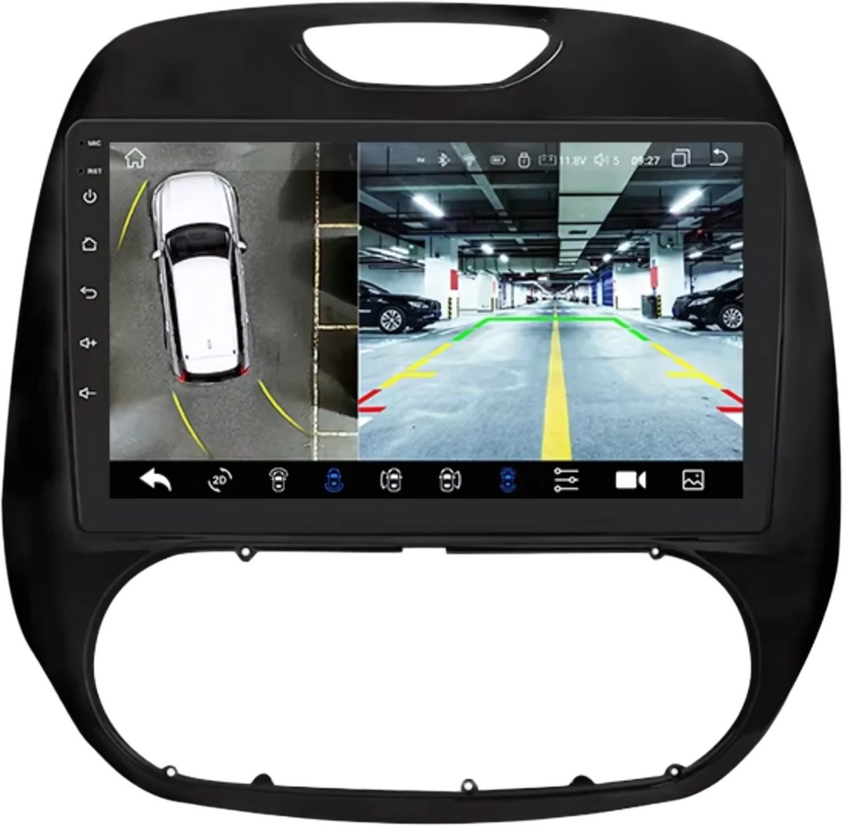 Autoradio bluetooth met camera - Carplay - Voor Renault Kaptur/Captur (2016-2019) - Geschikt voor Apple en Android - Stereo - Navigatie - Navigatiesysteem auto