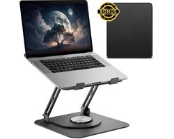 Villux Laptop Standaard Ergonomisch - Laptop Standaard Verstelbaar - Laptophouder - Laptopstandaard - Laptop Verhoger - Laptop Standaard Opvouwbaar - Inclusief Ebook - Inclusief Muismat