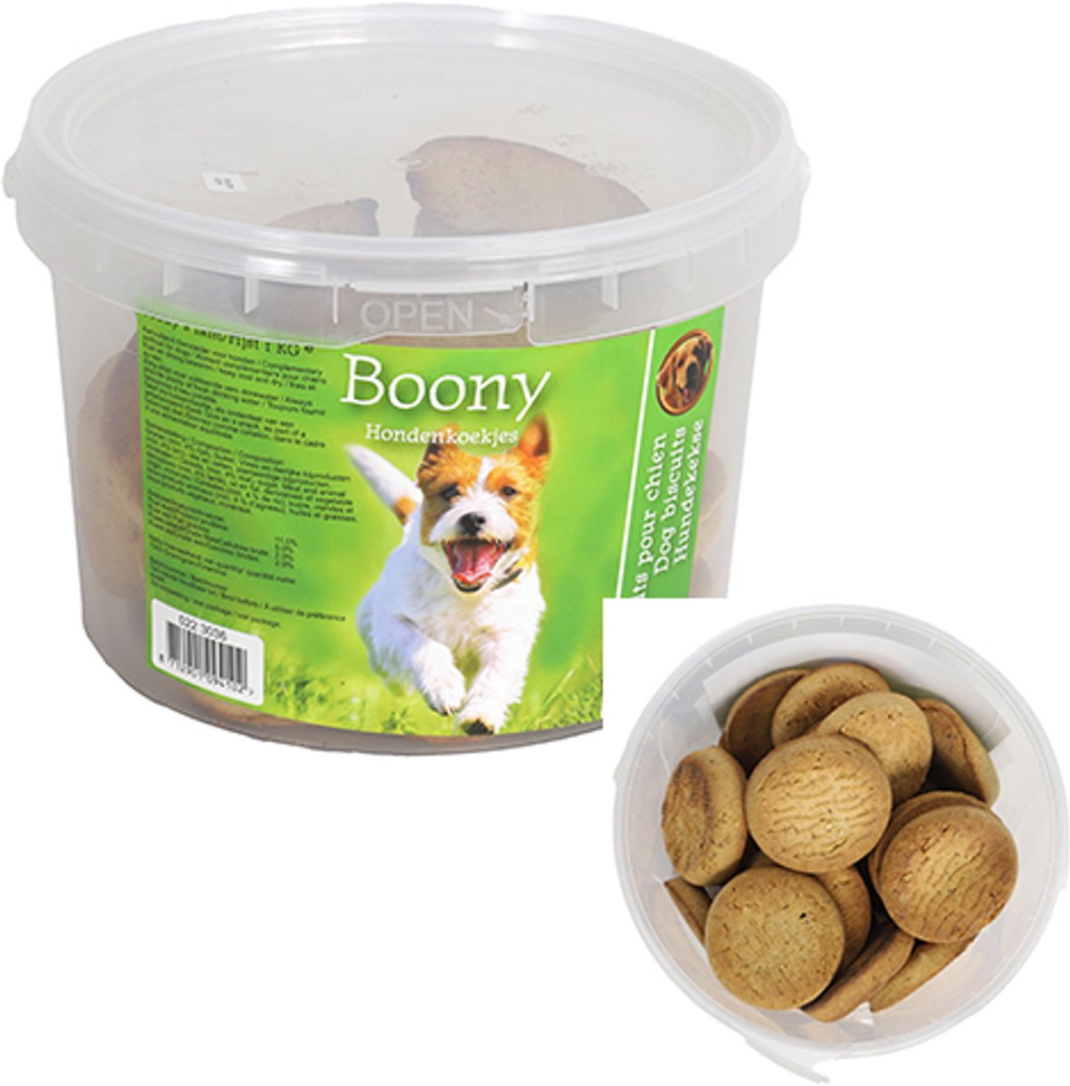 Boony hondenkoek cooky’s lam/ rijst emmer a 1000 gram