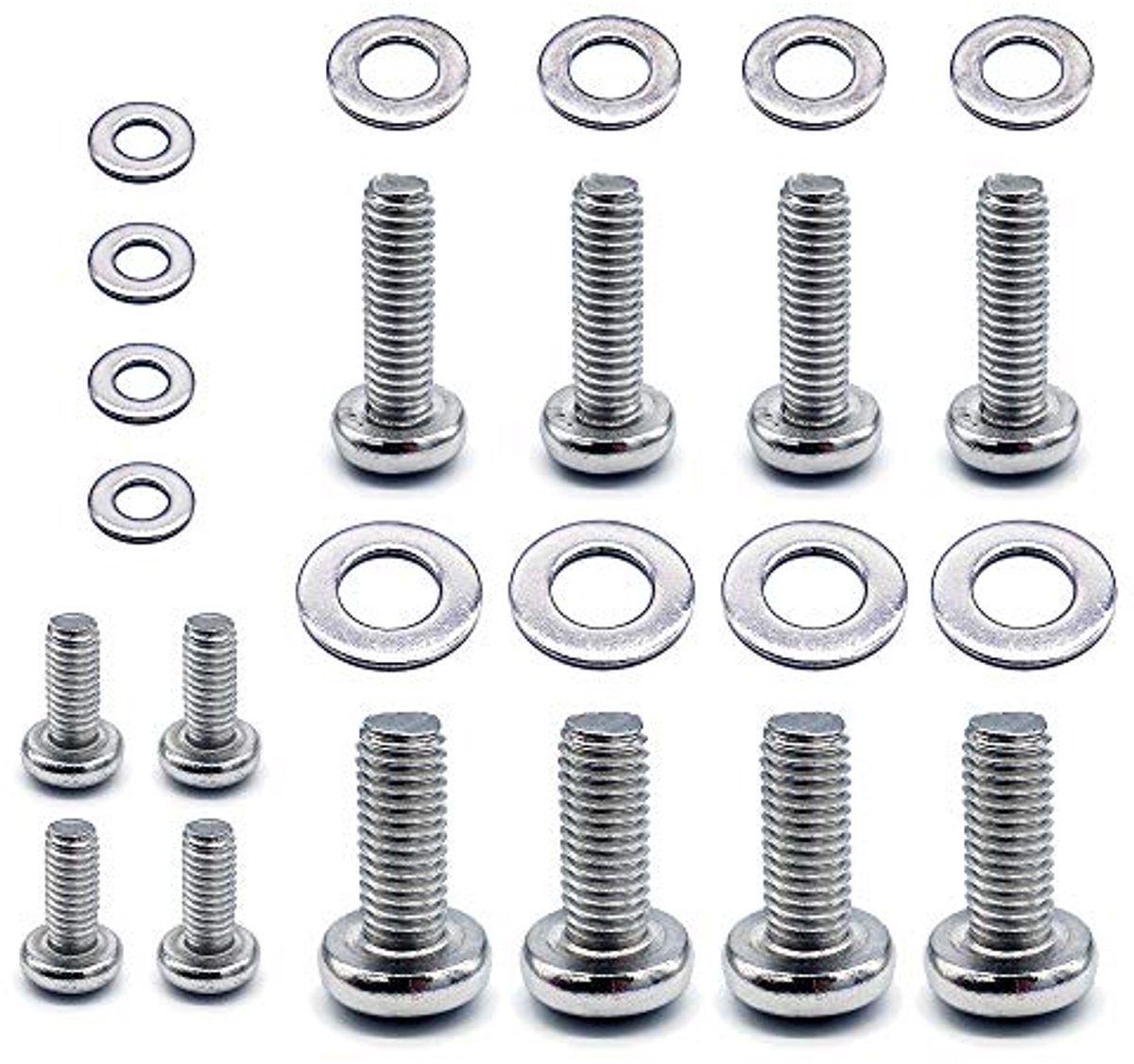 TV Bevestigingsschroeven Set - 24 Stuks RVS M4 M6 M8 voor Muurbevestiging