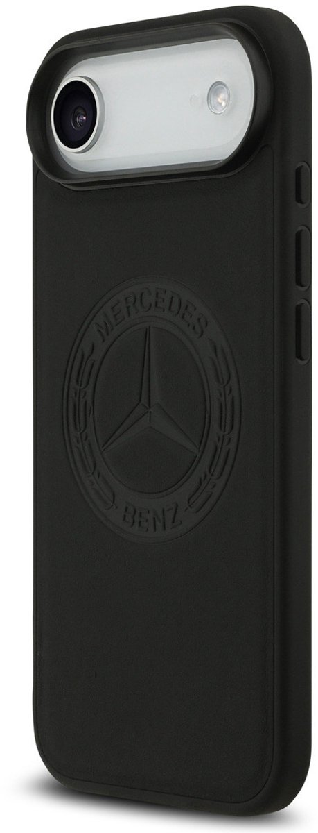 Mercedes-Benz Back Cover - iPhone 17 Air - Zwart - Genuine Leather - Vintage Logo - Magsafe