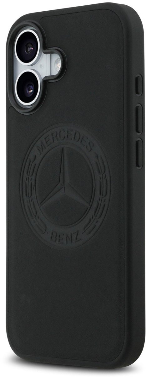 Mercedes-Benz Back Cover - iPhone 17 Hoesje - Zwart - Genuine Leather - MagSafe - Vintage Logo van Mercedes-Benz — afbeelding 4