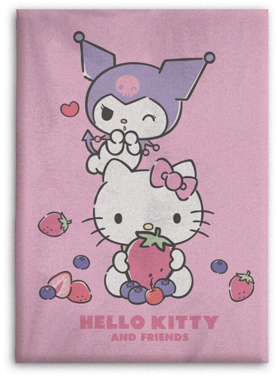 Hello Kitty Fleeceplaid Kuromi - 100 x 140 cm - Polyester