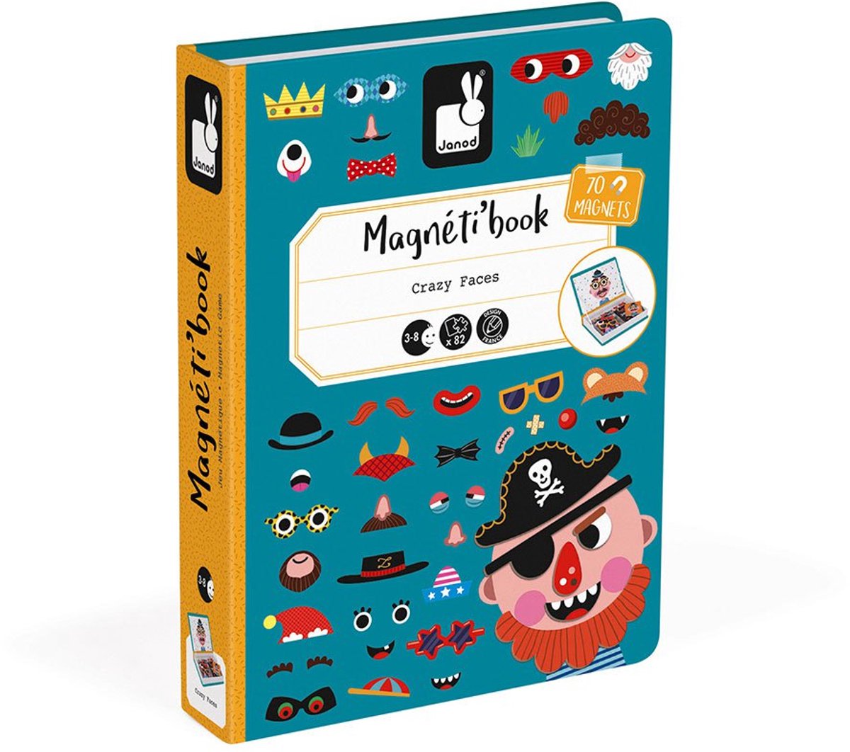 Janod - Magnetibook - Gekke gezichten jongens — afbeelding 10