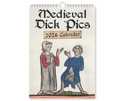 Grappige Onbeleefde Kalender 2026 - Wandkalender met Middeleeuwse Foto's - 12 Maanden Planner als Origineel Cadeau