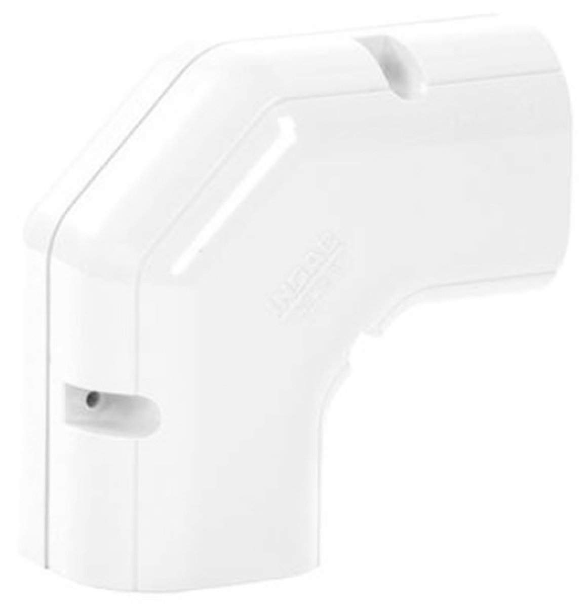 Bocht 90° Lang Plat PVC Wit Inoac NE-75W 75 mm