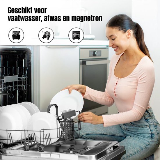 Bayt Kitchen Serviesset - Servies 6 Persoons - Servies - Bordenset - Serviesset 30 delig - Kommen- Schaaltjes - Porselein - Wit — afbeelding 5