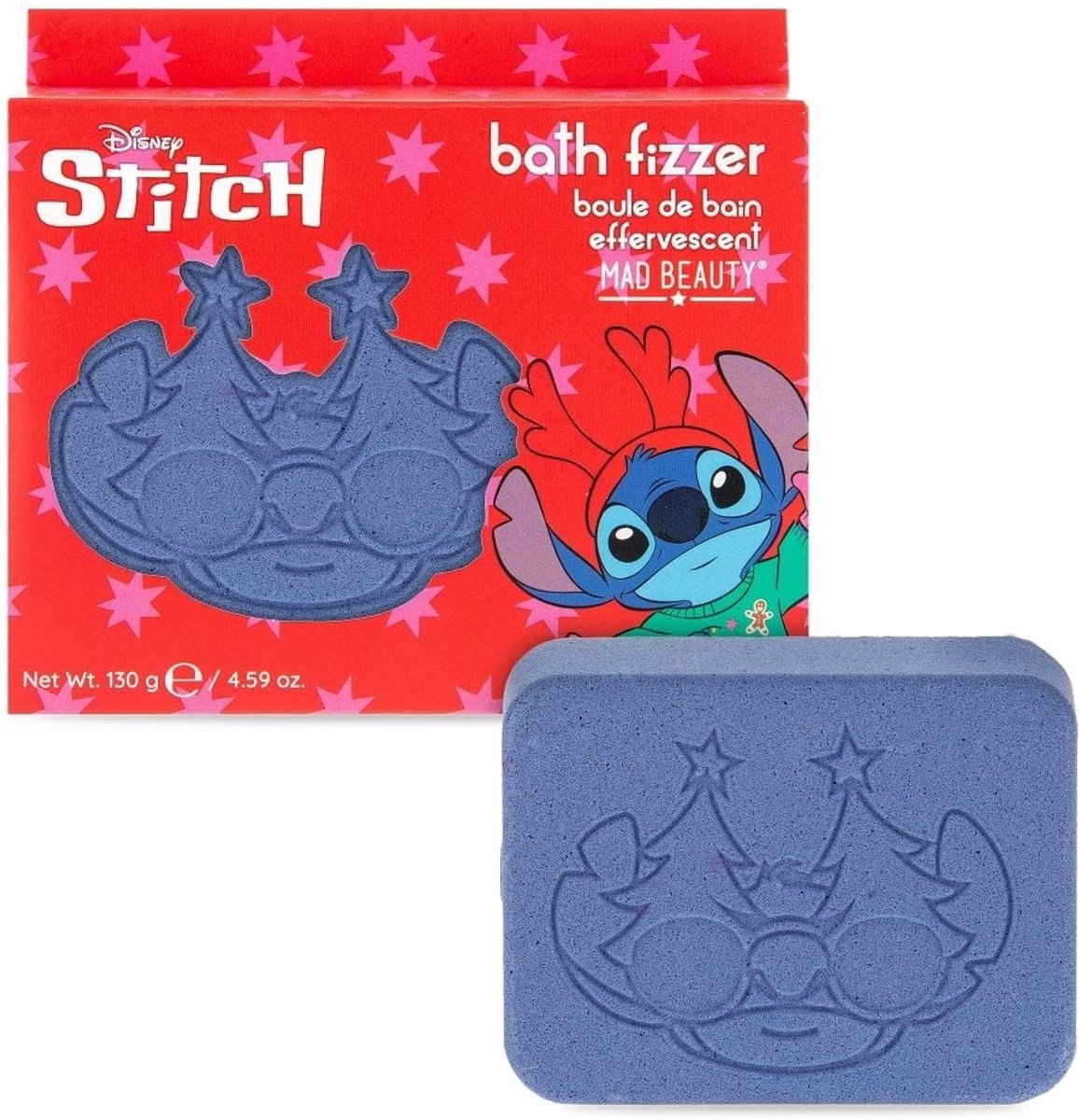 Mad Beauty x Stitch Christmas - Bath Bomb - Bruisbal - Kerst