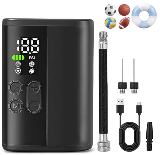 Draagbare Elektrische Ballenpomp met Digitale Drukmeter voor Sportballen