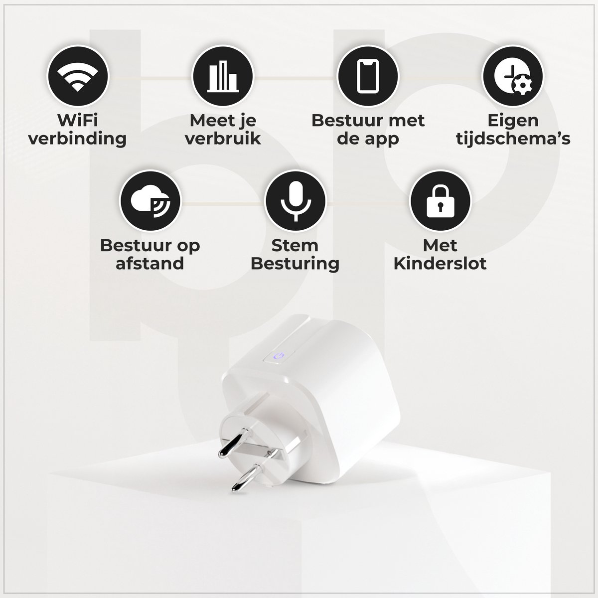 BULP Slimme Stekker 2x 16A WiFi Smart Plug met Energieverbruik Meter, App, Tijdschakelaar, Google Home & Alexa - Afbeelding 4