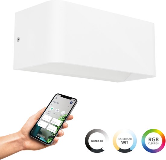 EGLO connect.z Barbano-Z Hanglamp - 82 cm - Zwart/Wit - RGB | Leen Bakker