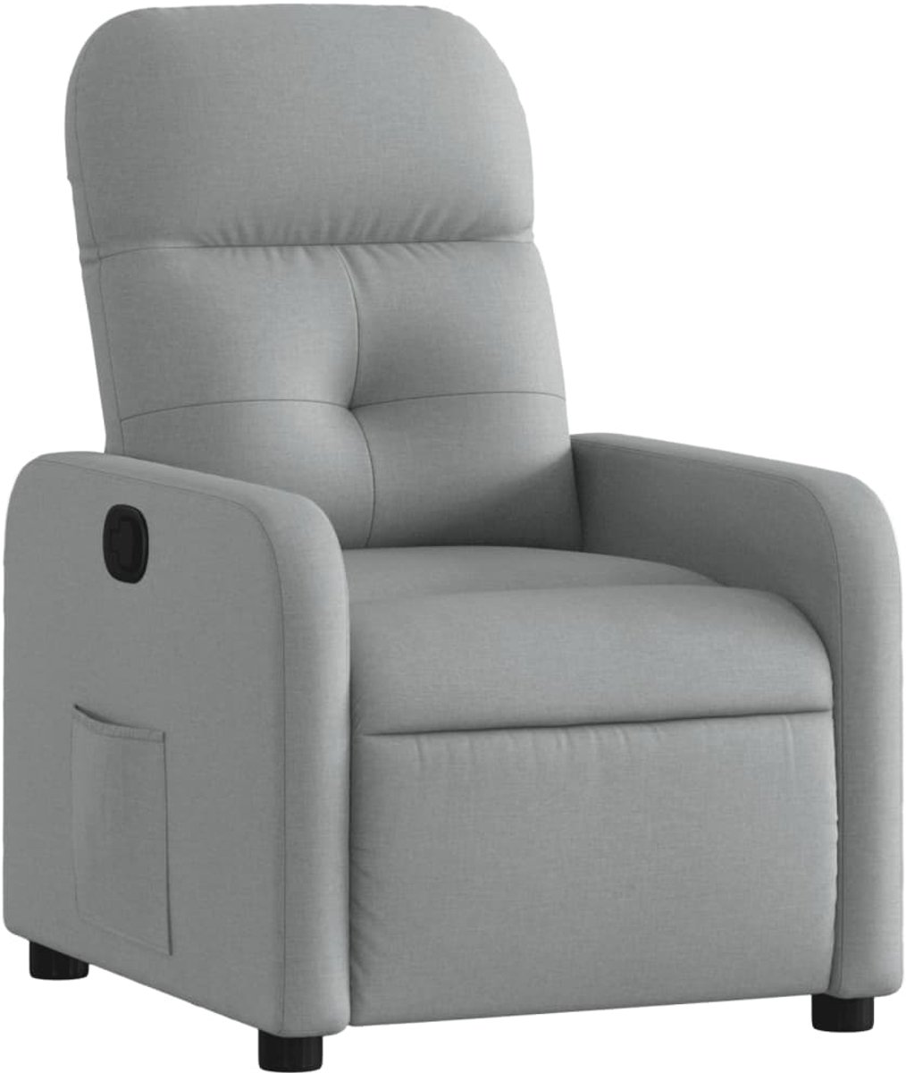 vidaXL Fauteuil - verstelbaar - stof - lichtgrijs