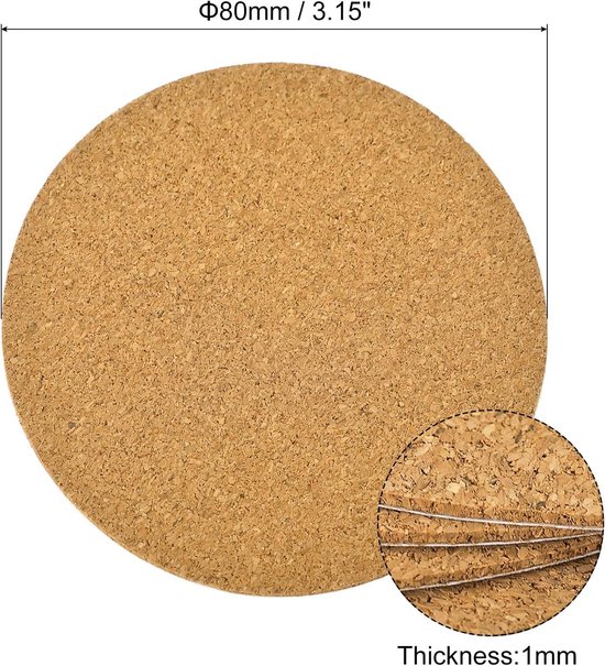 10 stuks kurkplaten, zelfklevend, 30 x 21 cm, prikbord van kurk, 1 mm dik, zelfklevend prikbord, rechthoekig, voor doe-het-zelf, kantoor, school, keuken, decoratie