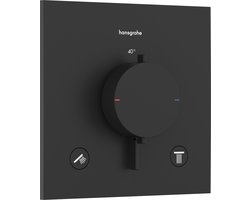 hansgrohe Ecostat Comfort E - Inbouwthermostaat - 2 functies - Douche - Mat Zwart