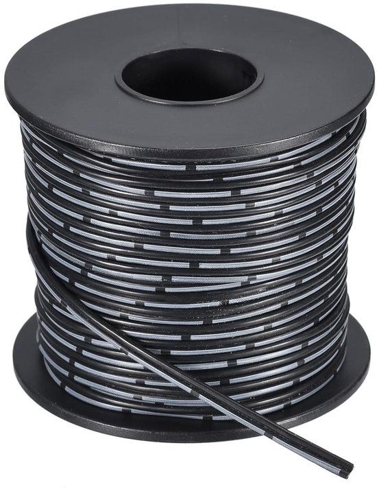 QUARKZMAN 24AWG Siliconen lintkabel, 10-polig, 24 gauge, platte kabel, flexibele siliconendraad, 10 m, zwart, vertind koperdraad voor modelvliegtuigen, modelauto's, elektrische apparaten