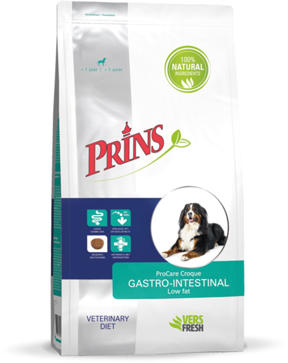 Prins - ProCare - Croque Veterinary Diet Gastro-Intestinal Low Fat - Hondenvoer - 2 x 3kg