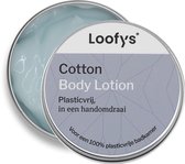 Loofys Body Lotion Cotton – Natuurlijke & Hydraterende Bodylotion – Plasticvrij, Vegan & Duurzaam – Herbruikbaar Blikje – 30g