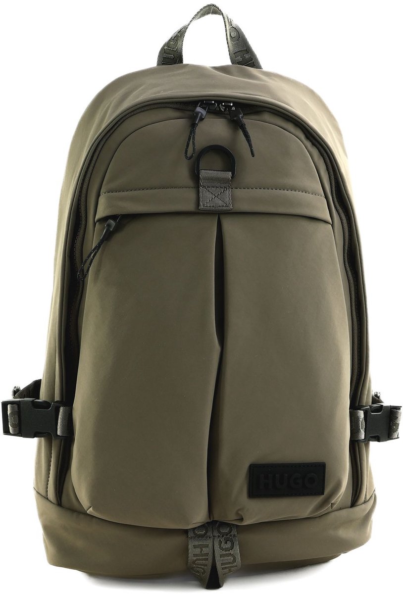 HUGO laptop rugzak rugzak met laptopvak Taric Backpack Medium Grey Taupe