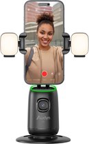 Audyn Gimbal voor Smartphone - 360° Tracking - USB-C - Ringlamp - 5 Uur Tracking - Selfiestick - Inclusief 2 LED Lampjes - Zwart
