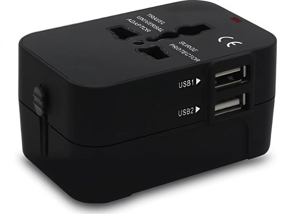 Adaptateur De Voyage Universel PD20W - 2 USB + 1 USB-C, Compatible Monde Entier, Marque Maomaocon