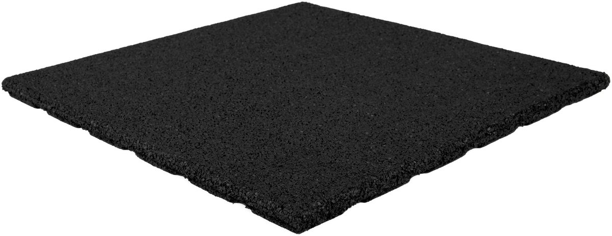 Bol.com Rubberen tegel | Terrastegels rubber | Zwart | Per 1 m² | 4 stuks | 50x50cm | Dikte 2,5cm aanbieding