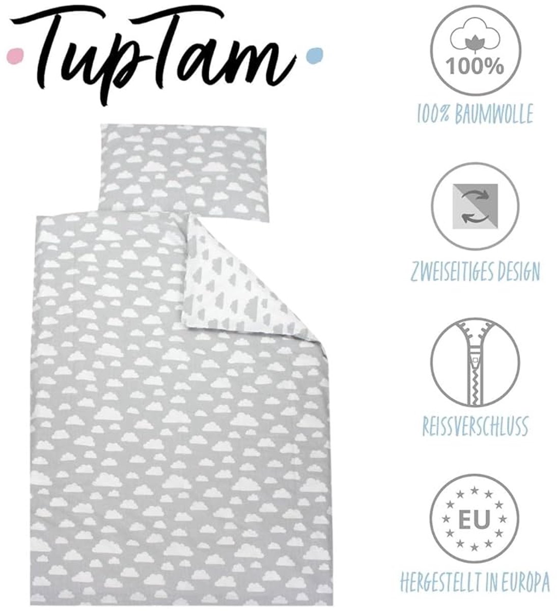 Image of 2-delige kind beddengoedset - katoen - 100 x 135 cm