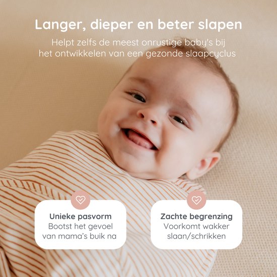 Puckababy Piep Inbakerslaapzakje baby (0-3m) - Hazel Stripes - Katoen TOG 0.5 - Zomerslaapzak van Puckababy — afbeelding 3