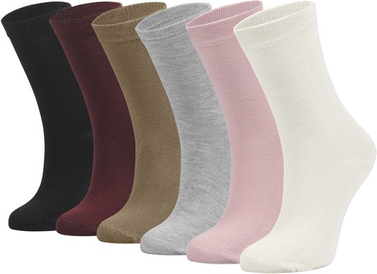 6 paires de Chaussettes en Bamboe de qualité supérieure pour femmes, douces et respirantes - Mix 36/40