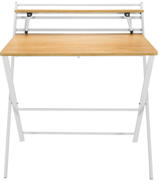 CLAP FACILE | 92x84 - Bureau Chêne Clair / Wit