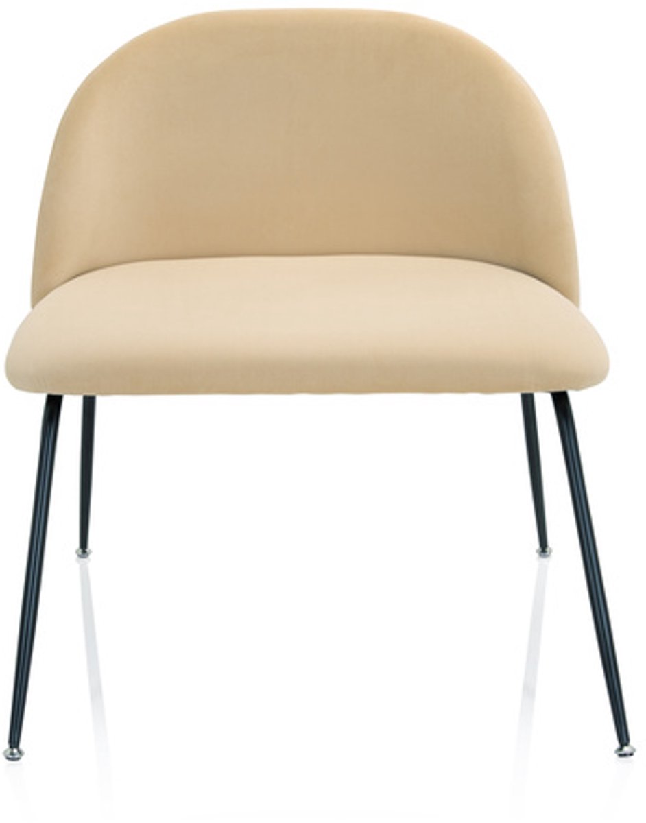 Loungestoel VELVO Fluweel beige hjh OFFICE