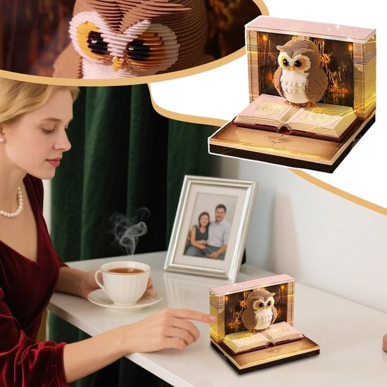 3D-bureaukalender, 52 2026, decoratief notitieblok