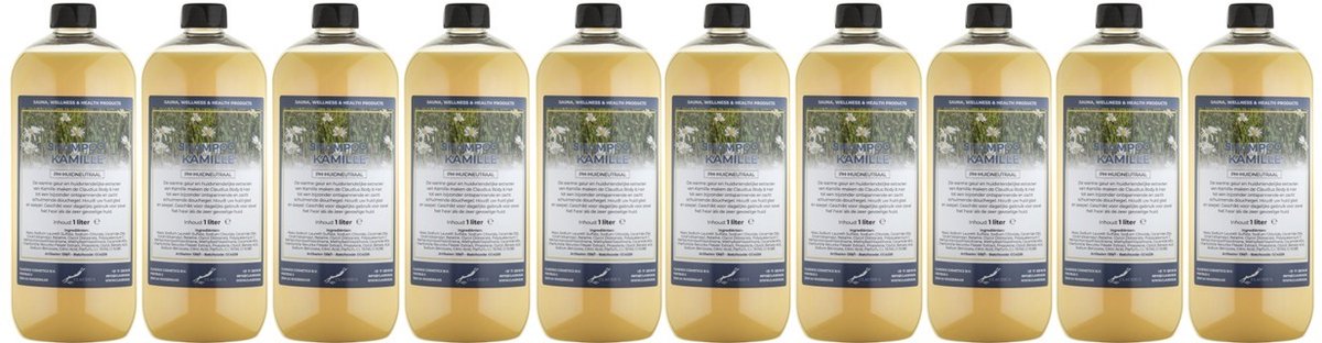 Shampoo Kamille - 1 liter (transparant) - 10 Stuks - Voordeelverpakking - Haarverzorging