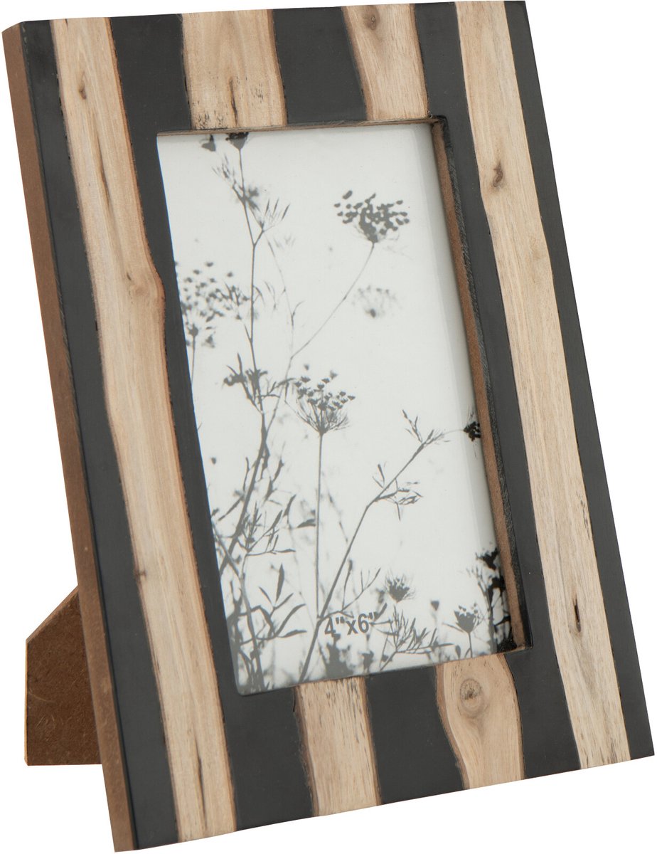 J-Line fotolijst - hout - zwart/goud - small