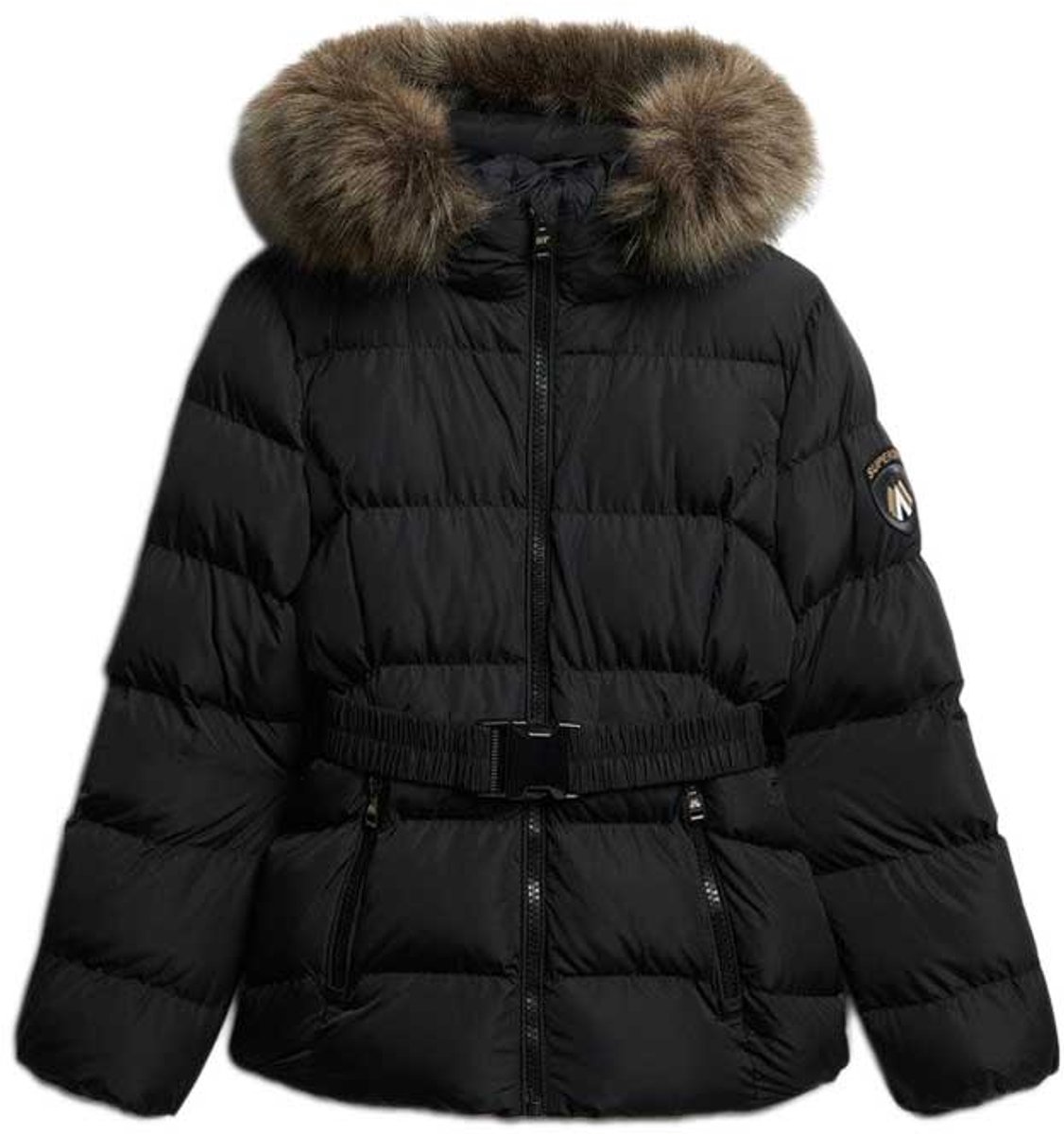 Superdry Fuji Riem Pufferjas Dames Gewatteerde jassen Zwart